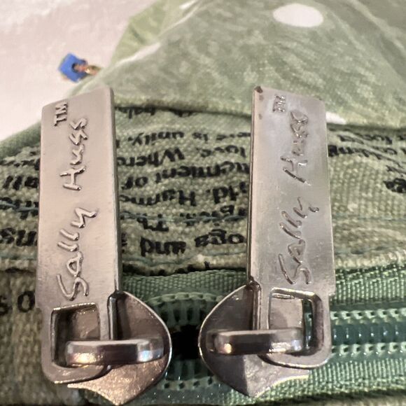 Sally Huss Yoga Poses Beach Duffle Tote Bag Large w Pocket & Inspiration Writing - Picture 9 of 16